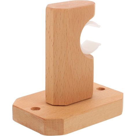 Support de Tringle à Rideaux en Bois Rustique pour Salle de Bain, Support Mural Solide Grosse Capacité de Charge pour Tringle (1/5)
