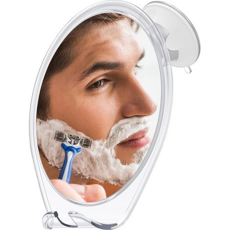 Anti-fog shower mirror with powerful suction cup - Bathroom mirror, 3x magnifying mirror, clear, anti-fog (1/5)
