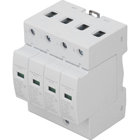 Weißer Verteilerkasten mit 60kA 4P 385V IP20 Überspannungsschutz, einfacher und sicherer Kombinationskasten, Überspannungsschutz für elektrische Installationen (1/5)