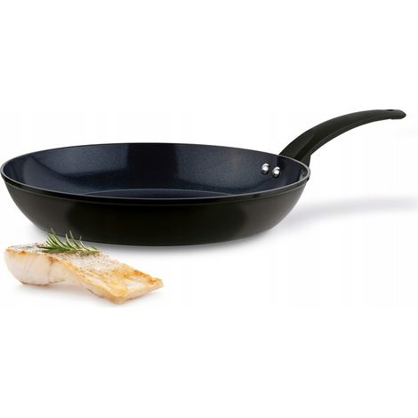 FRYPAN Induktionskeramik-Gasherd, groß, massiv, Konighoffer Triste, schwarz, 28 cm