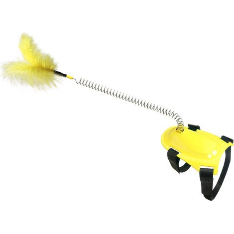 Fournitures pour chats Jouet Spring Tease Cat Stick Feather Cat Toy Fournitures pour animaux de compagnie (1/4)