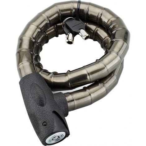 Antifurto a chiave Scorp, cavo d'acciaio, bici, moto, 25mm x 0.85m, 2 chiavi, nero - THIRARD