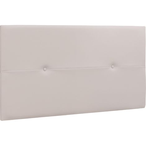 Tête de lit en simili-cuir coloris Blanc - longueur 110 x profondeur 4 x hauteur 55 cm -PEGANE-