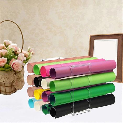 Organisation multifonctionnelle de rangement pour papier cadeau et articles de loisirs créatifs (32 trous) (1/5)