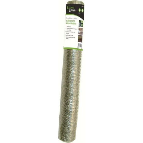 5m x 60cm x 13mm Galvanised Steel Chicken Garden Wire Netting / Fencing (1/2)