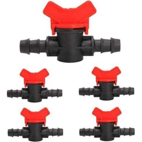 Tuyau de valve d'irrigation en cinq pièces, raccords de valve à bille, tuyau de valve d'interrupteur d'arrosage, tuyau de valve PE 16 mm pour l'irrigation goutte à goutte de l'agriculture de jardin
