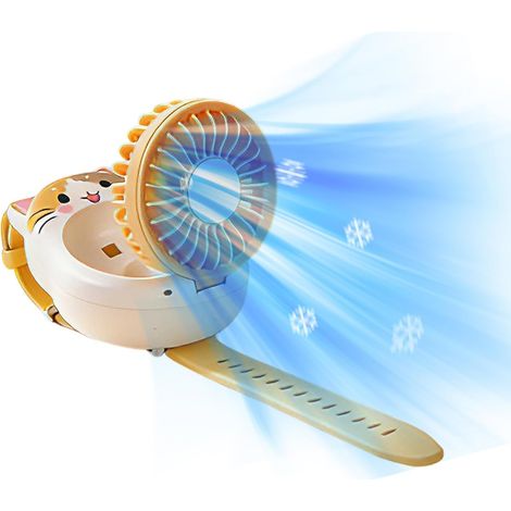 Ventilateur personnel 3 vitesses rechargeable pliable chat (1/5)