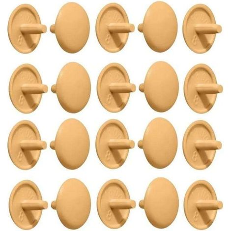 20 copriviti in plastica per legno, pino, testa a croce, pozidrive, PZ2, tappo (1/2)