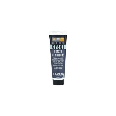 GRASSO AL SILICONE TRASPARENTE GF501- - ml.125 - 12 pezzi FAREN