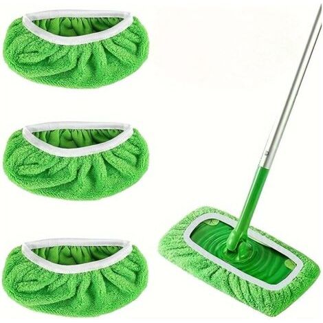 Lot de 6 tampons de rechange en microfibre pour balai à franges, adaptés aux balayeuses, faciles à entretenir et essentiels de nettoyage (1/5)