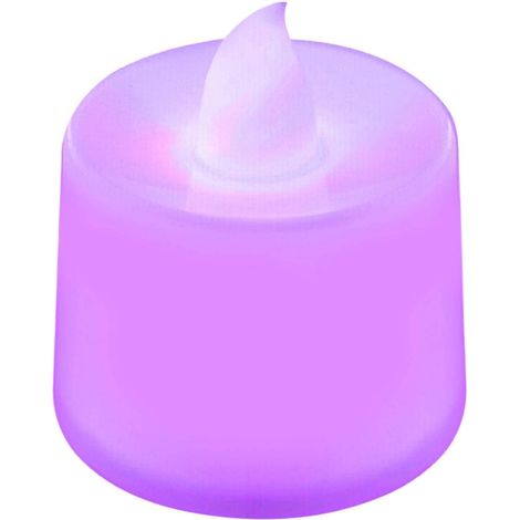Bougie électronique LED multicolore à flamme simulée (violette) (1/2)