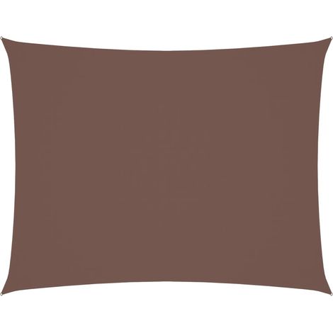 Voile de parasol,Voile d'ombrage,Toile d'ombrage tissu oxford rectangulaire 4x6 m marron CFW82519 (1/5)