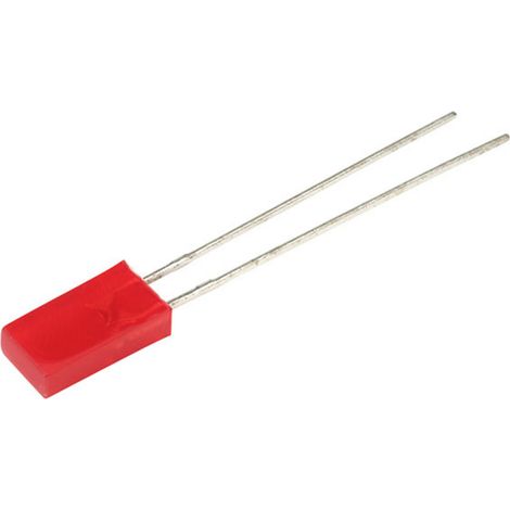 Kingbright LED bedrahtet Rot Rechteckig 2 x 5 mm 5 mcd 110 ° 30 mA 2 V