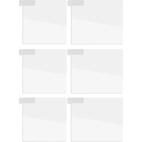Packung mit 8 wiederverwendbaren und wetterfesten doppelseitigen transparenten elektrostatischen Folien für Windschutzscheiben, Dashcams und Autos (1/5)
