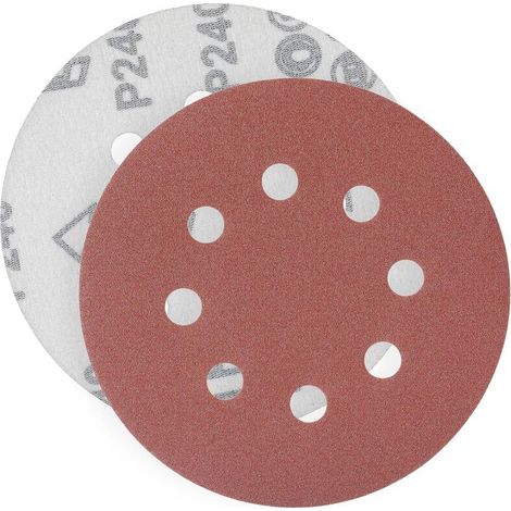 Disques abrasifs 240, grain 125 mm, idéal pour le ponçage, le polissage et l'élimination de la rouille HSDPS5M100, paquet de 100 (1/5)