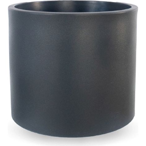 Moovere – Jardinière ronde HORTENSIA 80 cm – Polyéthylène résistant aux UV – Volume de 343 litres – Pour intérieur et extérieur – Anthracite