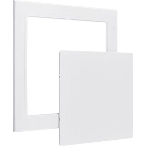 Trappe de visite auto-adhésive pour cloison sèche 25,4 x 25,4 cm – Pour montage en surface – Cache-trou mural – Porte d’inspection pour plomberie et câbles électriques et câblage (Blanc) (1/5)