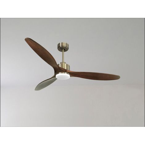 Modulo Latino Slim - Super destratificateur et ventilateur DC 166 cm Chocolat pales bois sombre idéal 30 à 60 m² (1/5)
