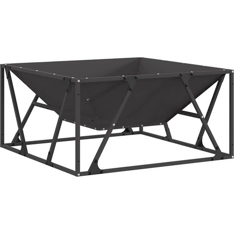 Maison Exclusive - Focolare Nero 80 x 80 x 40 cm Acciaio