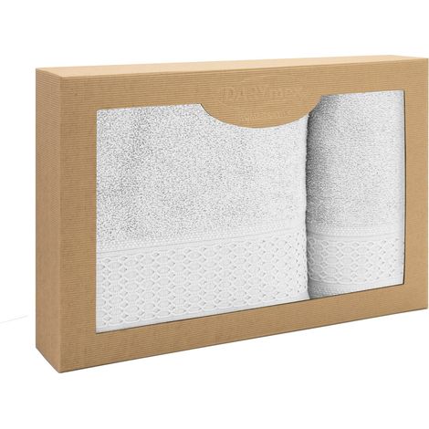 Asciugamano D Cotone 100% Solano Bianco (P) 50x90+70x140 set. (1/5)