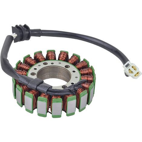 Motorcycle stator coil 5EB-81410-00, compatible with Yamaha YZF-R6 and YZFR6. (1/3)
