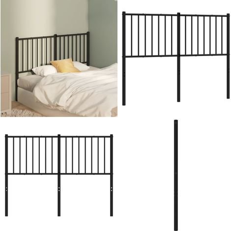 Testiera di Ricambio in Metallo Nero 120 cm - Testiera in acciaio - Testiera per letto