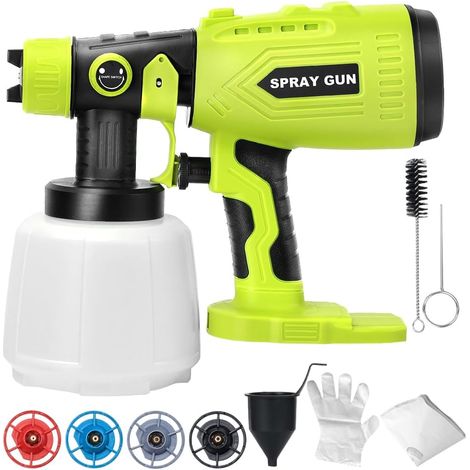 Pistolet à peinture HVLP compatible Ryobi 18V, sans batterie (1/5)