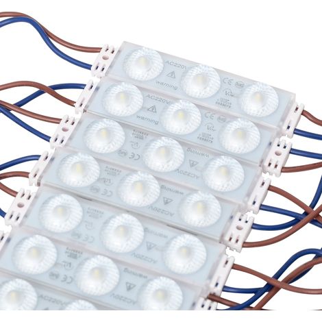 Module LED Pro 50 Pièces 75W IP67 220V AC pour Enseignes Publicitaires 3000K Blanc chaud (1/4)