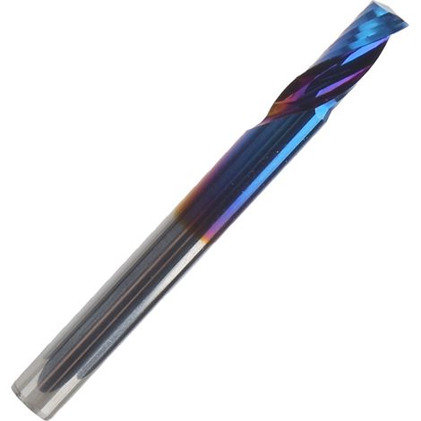 Fraîse CNC en acier tungstène, dent unique spirale 4x8x40mm pour gravure et découpe (1/5)