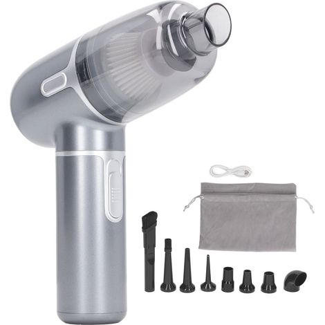 Aspirateur à main sans fil portable gris multifonction 3 niveaux réglables grade industriel pour voiture maison (1/5)