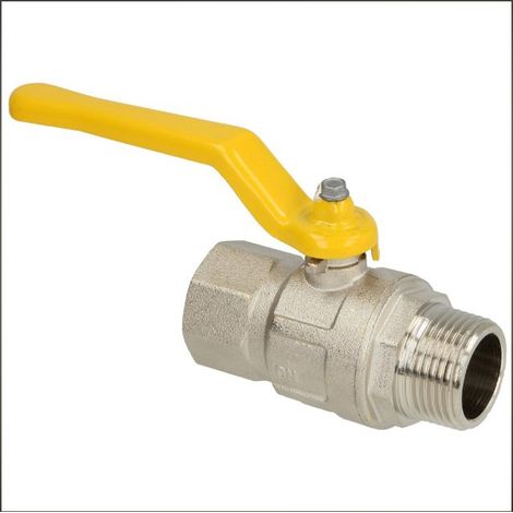 Robinet à bille gaz 1/2" FF x 1/2" FM