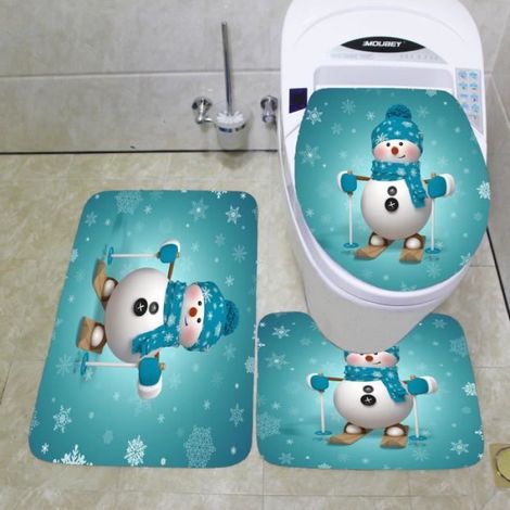 Tapis de toilette - - M-Noël - 50x80cm - Lavable à la machine - Non Slip (1/3)