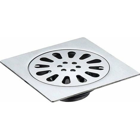 Quadratischer Edelstahl-Bodenablauf für Badezimmer, Duschablauftür (1/3)