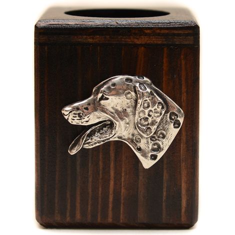Dalmatien, Braque dalmatien - bougeoir en bois représentant un chien, un souvenir unique après la perte d'un animal de compagnie, création artisanale d'Art-Dog (1/5)