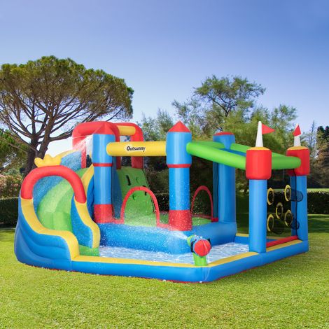 Enfant toboggan lit Multicolore saut gonfleur mur escalade nage 390x300x197 cm