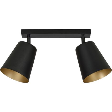 Emibig PRISM Spot Plafonnier Twin Noir/Or 2x E27 (1/2)