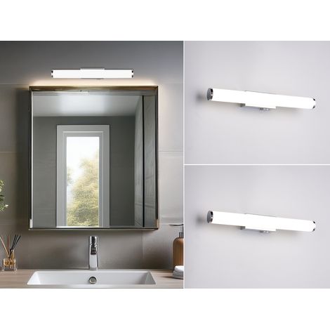 2er SET Bad Spiegelleuchten mit Schalter, Licht neutralweiß, Breite 40cm (1/5)