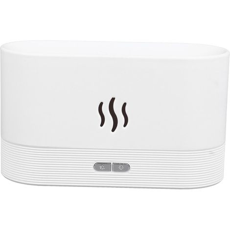 Diffuseur d'arômes USB blanc avec 7 couleurs de flammes colorées (1/5)