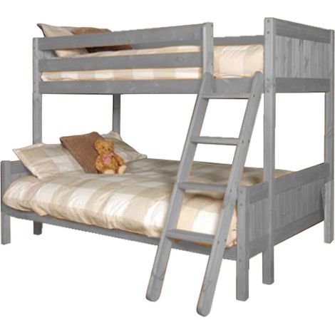 Wooden Triple Bunk Bed in Grey
