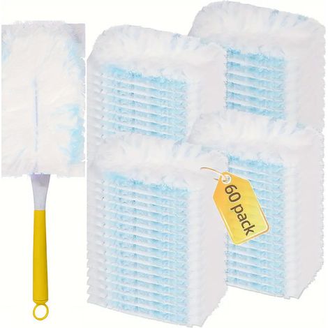 60 Pièces Poussiere Recharge Kit Compatible avec Poussiere, Kit avec 1 Guidon Court