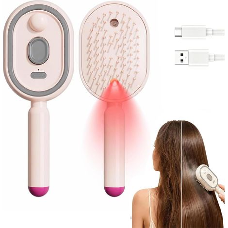 Electric Hair Steam Brush, In Straightening Steam Brush, Water Spray Hair Brush For Long And Short Hair (1/5)