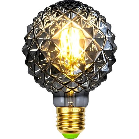 1 Ampoule LED Filament E27 Verre Fumé G95 4W Blanc Chaud Décoratif Maison Restaurant