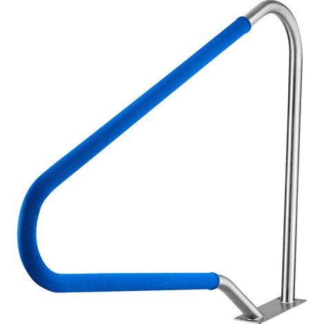 Rampe de piscine acier inoxydable 304,122 x 91,5 cm, capacité de charge 100 kg, avec manchon antidérapant amovible et accessoires (1/5)