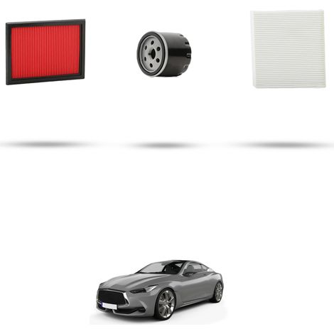 Kit tagliando 3 filtri compatibile con Infiniti Q60 3.0 T 298kw dal 2016 (1/4)