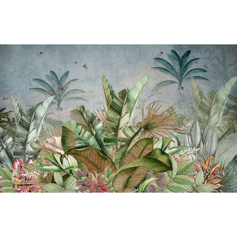 Papier peint panoramique - Plantes Tropicales - 130 cm x 81 cm (1/2)