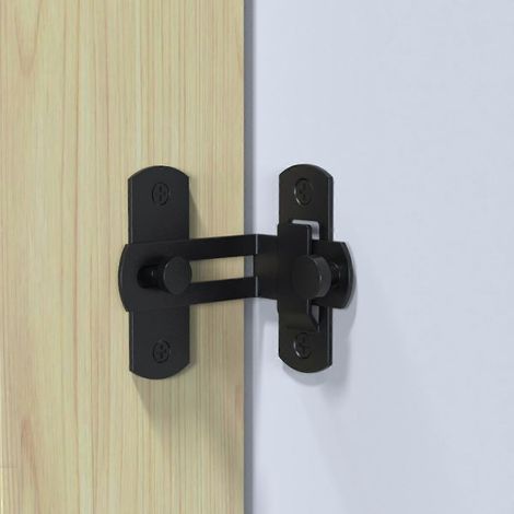 Boucle de fixation à angle droit noire à 90° pour installation domestique et usage quotidien.-AquaForge (1/4)