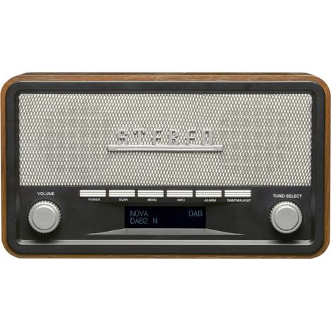 [GEBRAUCHT] B-Ware Denver DAB-18 Tischradio DAB+, UKW, AUX, Holz, Wecker integriert
