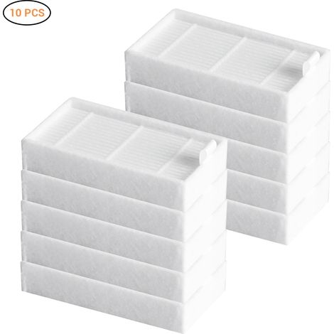 Filtre HEPA de remplacement pour robot aspirateur iLife, V3/V3S/V3S Pro/V5/V5S/V5S Pro - 10 pièces - Non tissé - Blanc - 4.2cm (1/5)