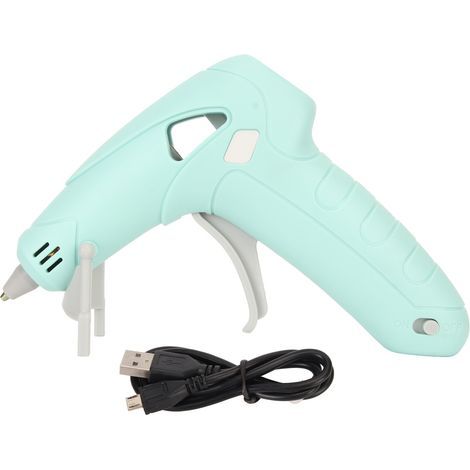 10-W-Akku-Heißklebepistole, USB-aufladbar, 2200-mAh-Akku, Anti-Verbrennungs-Spitze für 7-mm-Klebesticks (1/5)