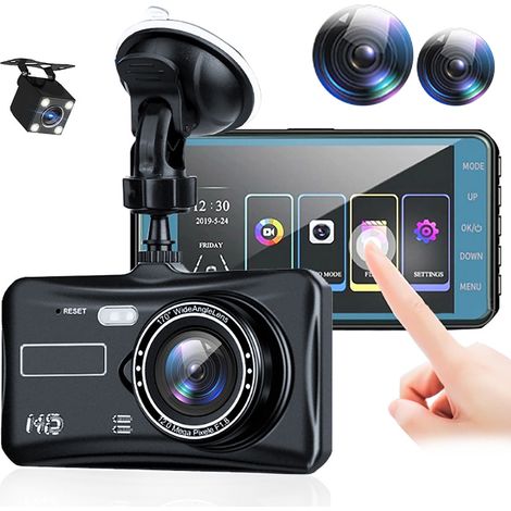 Ecran Tactile Sans Fil Pour Voiture - Android Auto - Caméra De Bord 4K - Caméra De Recul 1080p - 4 Pouces - Compatible Avec Systèmes Android Auto - 1 Pièce (1/5)